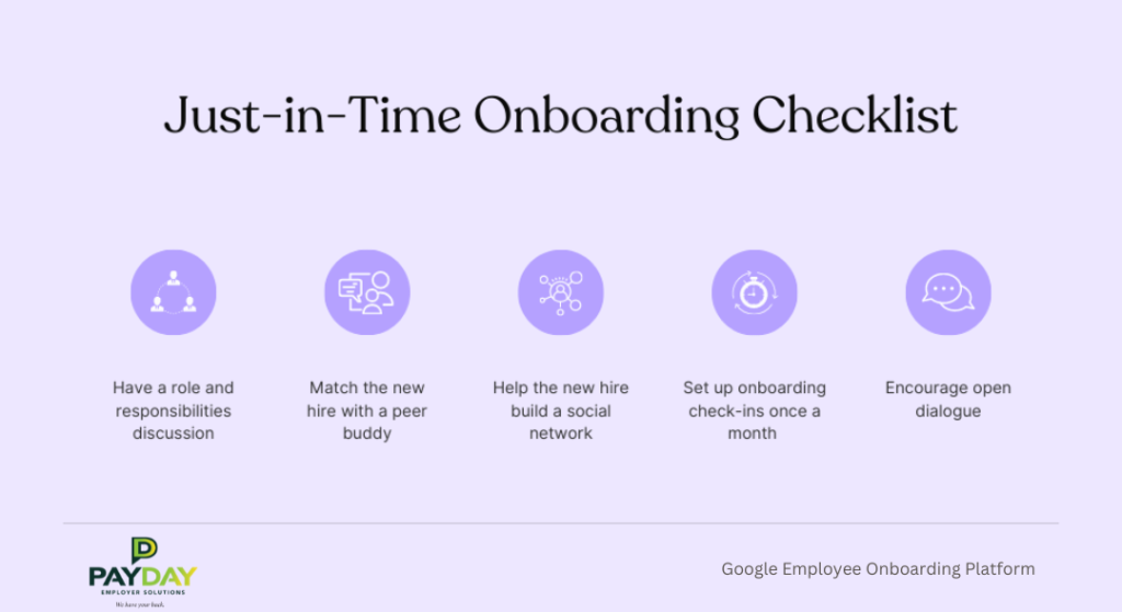 Google uses onboarding technology to ensure new hires remain engaged.