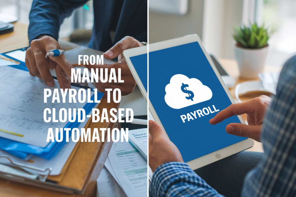 Payroll automation replacing traditional manual processing.