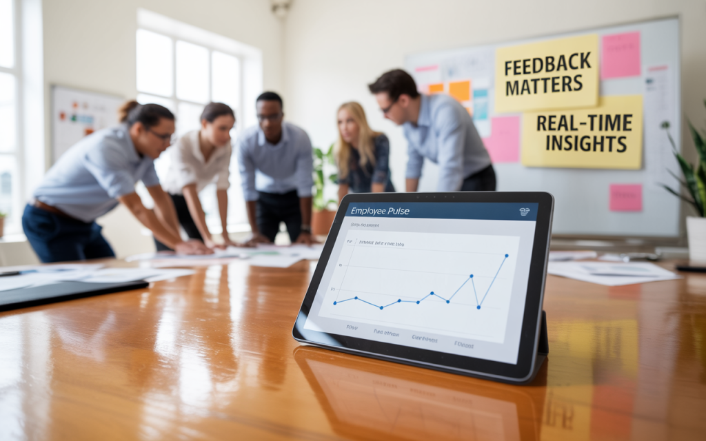 Employee experience platform collecting real-time feedback through digital surveys
