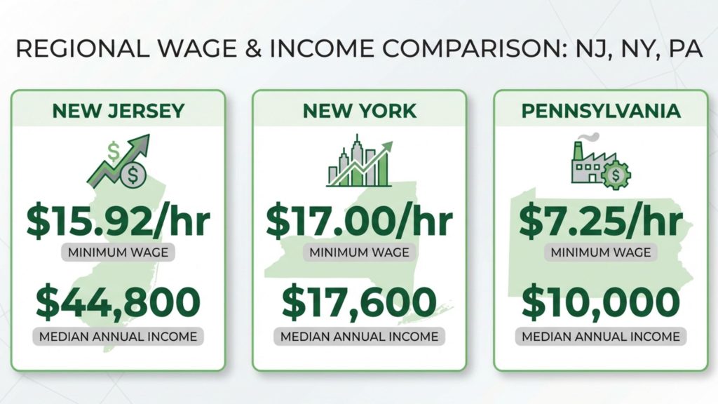 2026 tax facts comparison chart showing minimum wage and unemployment rates for