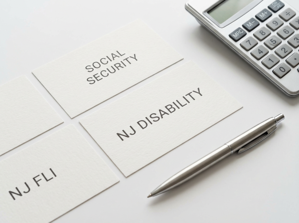2026 New Jersey payroll tax rate breakdown for employers, Social Security NJ FLI NJ disability