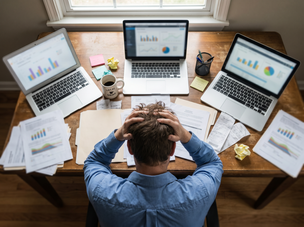 Small business owner managing fragmented onboarding paperwork across multiple platforms