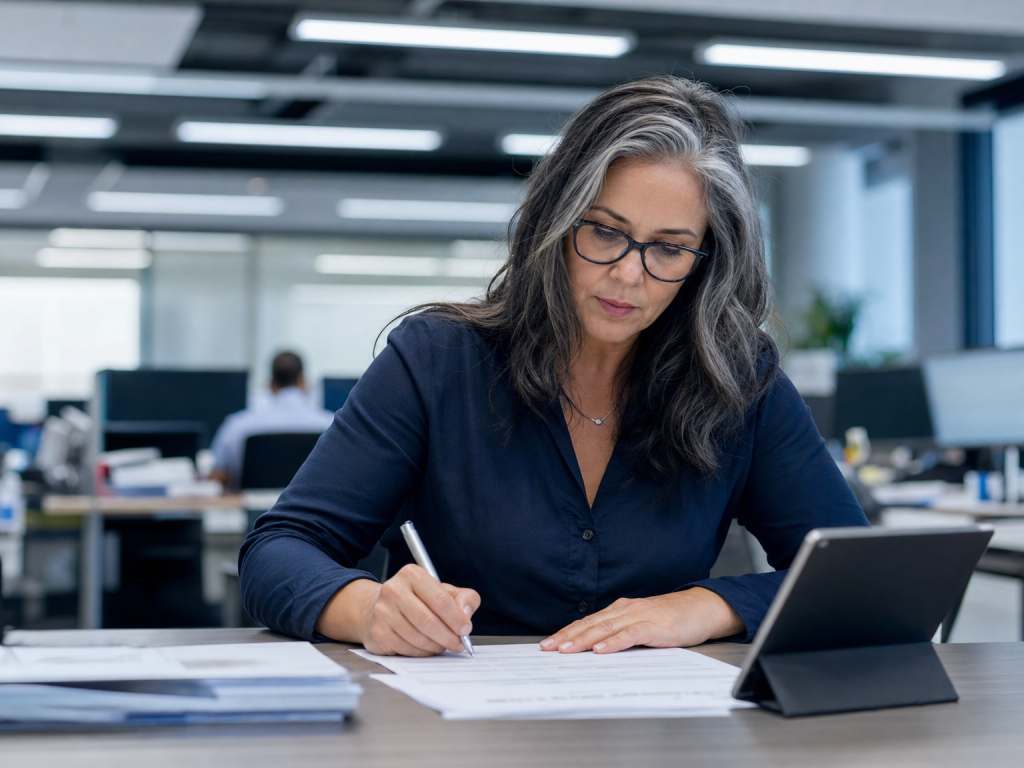 HR professional completing a seven-point payroll checkup