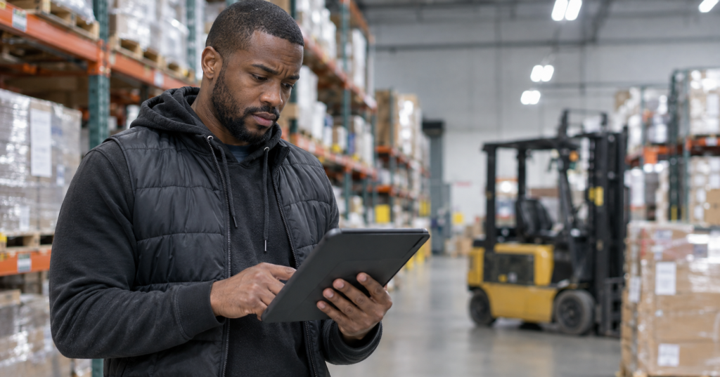 Warehouse manager reviewing labor costs ahead of the 2027 minimum wage increase
